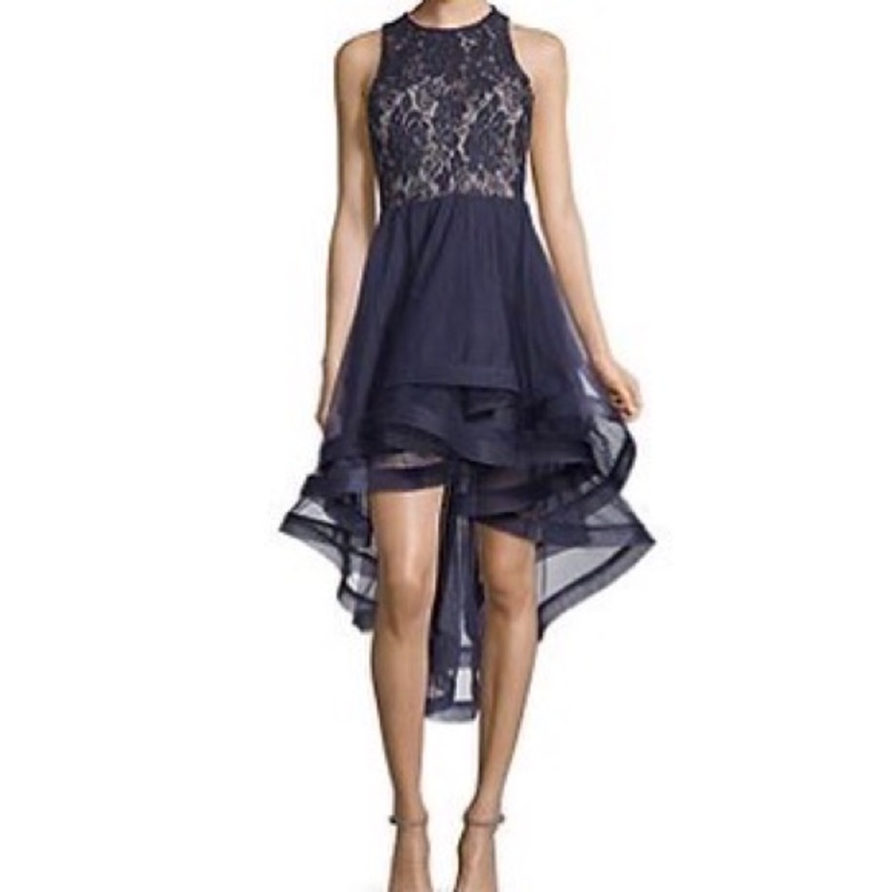 𝅺SPEECHLESS Navy High Low Cocktail Dress Juniors size 1